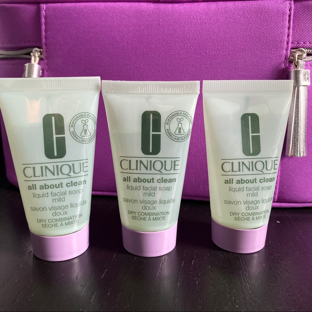 🌱 Clinique lot (3) All About Clean Liquid Facial Soap - dry combination